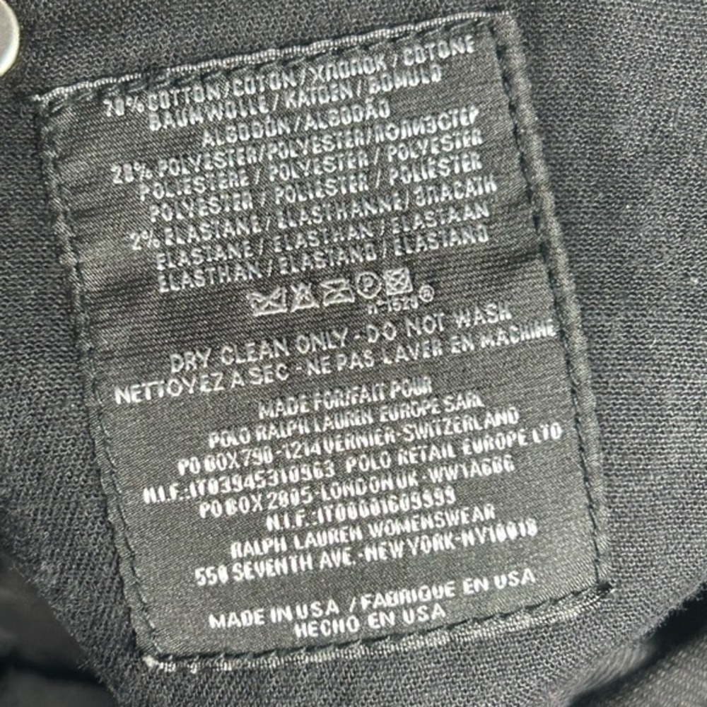 Ralph Lauren 380 black jeans silver plate logo - Picture 5 of 8